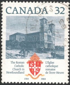 Canada SC#1029 32¢ Bicentenary: Roman Catholic Church; Newfoundland (1984) Used