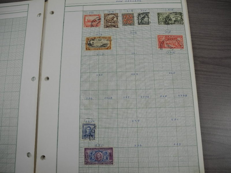 NEW ZEALAND, assortment of Stamps hinged on pages