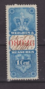 CANADA FWM6 used trivial thin one cent blue pen cancel      A11h35S