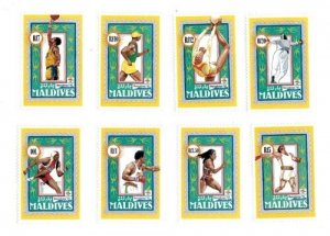 Maldives 1992 - Olympics - Set of 8 Stamps - Scott #1712-19 - MNH