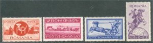 ROMANIA 1944 STAMPS Post PTT set MNH horse transport