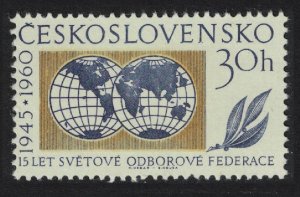 Czechoslovakia 15th Anniversary of WFTU 1960 MNH SG#1182