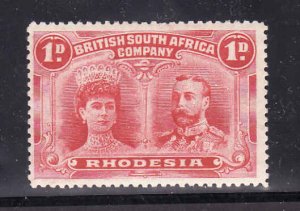 Rhodesia-Sc#102-Unused hinged Queen Mary & KGV-1p rose