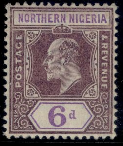 NORTHERN NIGERIA EDVII SG25, 6d dull purple & violet, LH MINT. Cat £27.
