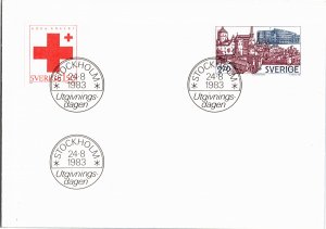 Sweden, Worldwide First Day Cover, Red Cross