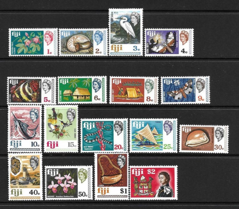 1969    FIJI  -  SG.  391 / 407  -  DEFINITIVES   -  MNH