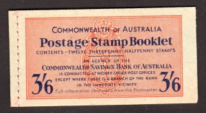 Australia 1952 SG SB 30, without wax interleaves, cat. £17.00