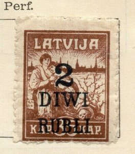 Latvia 1919-20 Early Issue Fine Mint Hinged 2R. Surcharged NW-191764