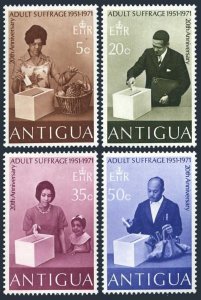 Antigua 267-270, MNH. Mi 256-259. Adult suffrage-20,1971. Voting by market woman