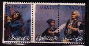 US#1639-31 13c -Spirit of 76 strip of 3 MNH CV $1.25