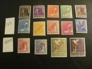 GERMANY BERLIN 1949 MNH HIGH VALUES SIGNED BECKER SC 9N21-34 XF 1400 EUROS (117)