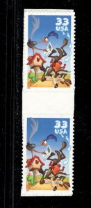 UNITED STATES SC# 3391 HORZ. GUTTER PAIR VF/NH