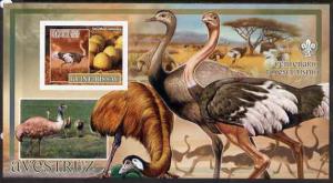 Guinea - Bissau 2007 Birds - Ostriches large imperf s/she...