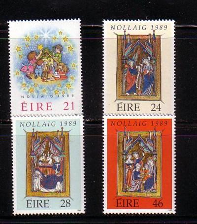 Ireland Sc 759-62 1989 Christmas stamps  mint