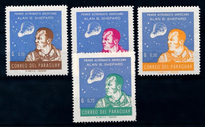 [66069] Paraguay 1961 Space Travel Weltraum Shepard  MNH