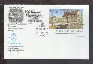 US UX145 Rittenhouse 1990 PCS U/A FDC F602