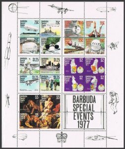 Barbuda 1977 MNH Stamps Souvenir Sheet Scott 322e Space Aviation Queen Rubens