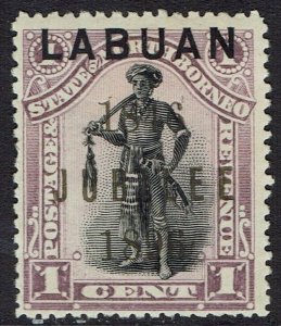 LABUAN 1896 JUBILEE OVERPRINTED 1C PERF 13.5 - 14