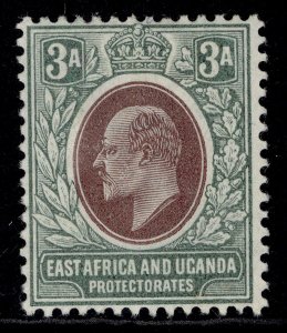 EAST AFRICA and UGANDA EDVII SG5, 3a brown-purple & green, M MINT. Cat £28.