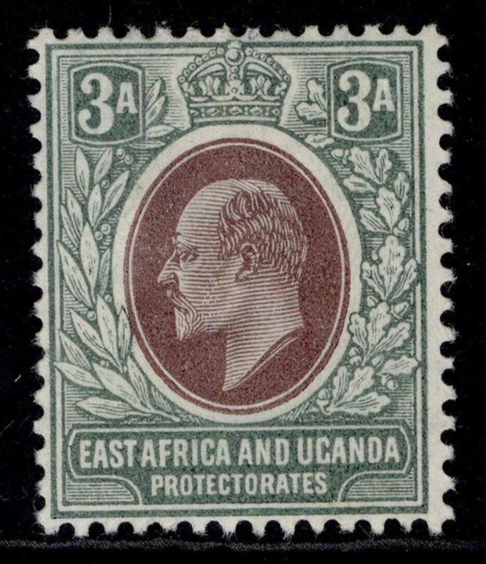 EAST AFRICA and UGANDA EDVII SG5, 3a brown-purple & green, M MINT. Cat £28. 