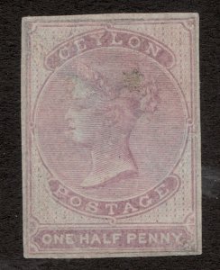 Sc# 14 - Ceylon - 1858 - One Half Penny - QV - VF - MNH - superfleas -