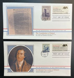 US #2355-2359 FDC - Bicentennial of Constitution 1787-1987 [BIC25_29]