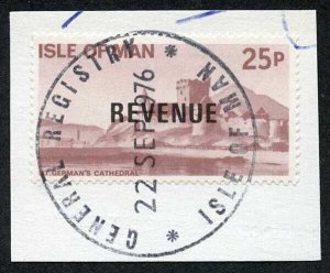 Isle of Man 25p QEII Pictorial Revenue CDS On Piece