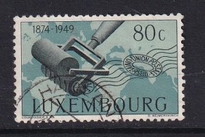 Luxembourg   #261 used 1949  UPU anniversary  80c