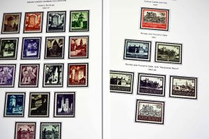 COLOR PRINTED OCCUPIED POLAND 1915-1944  STAMP ALBUM PAGES (15 illust. pages)