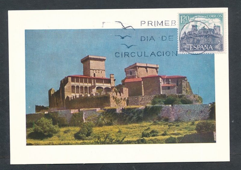 D456252 Spain Maximum Card Buildings Architecture Castle Monterrey