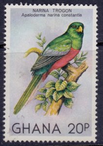 Ghana, 1981, Fauna - Birds, Narina Trogon, 20p, used*