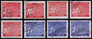 Czechoslovakia - Bohemia & Moravia Scott J1 // J12 (1939) Used H F-VF B