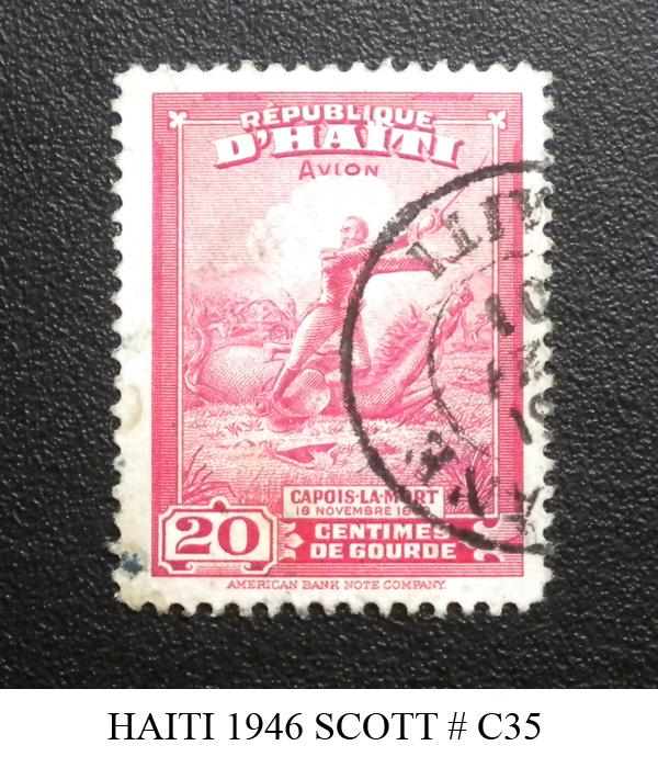 HAITI 1946 STAMP SCOTT # C35. USED.