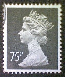 Great Britain, Scott #MH164, used(o), 1988, Machin: Queen Elizabeth II, 75p