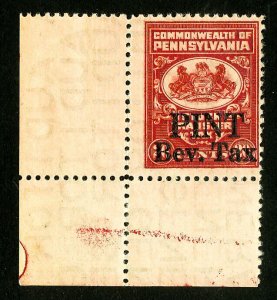 US Stamps VF OG NH Pennsylvania Revenue Tax