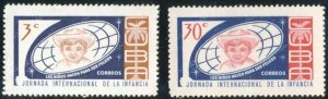 CUBA  Sc# 789-790  INT'L CHILDRENS' WEEK Cpl set of 2 1963 MNH
