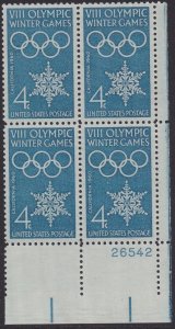 1146 Olympic Winter Games Plate Block MNH