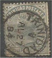 TRINIDAD, 1883, used 4p, Queen Victoria, Scott 71