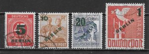 Germany West Berlin 9N64-7 Surcharges set Used (*sch)