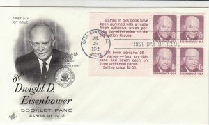 united states 1972 booklet pane stamps cover ref 20035