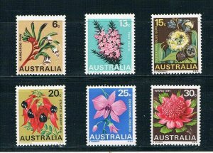 Australia - 1966 - Flowers in Natural Color - Sc434-439 SG 420-425 MNH