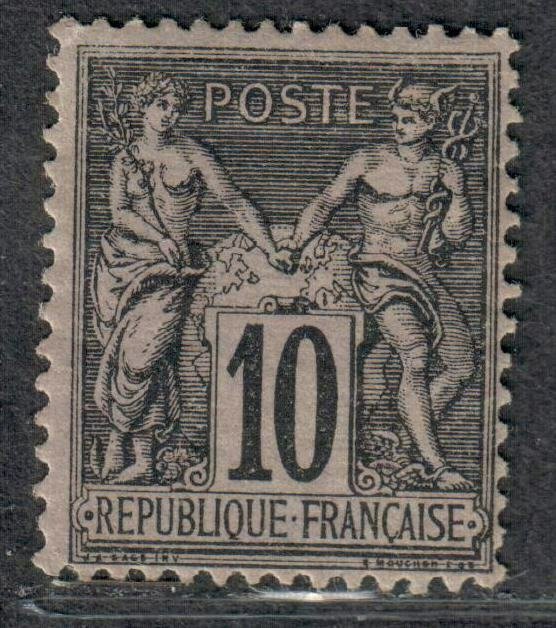 $France Sc#91 M/H/F-VF, type II, Cv. $35