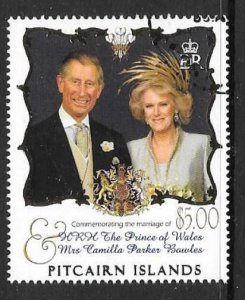 PITCAIRN ISLANDS SG688 2005 ROYAL WEDDING FINE USED