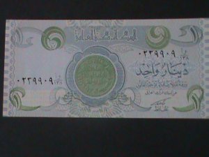 IRAQ CENTRAL BANK OF IRAQ-1 DINARS-UN- CIRCULATED BANK NOTE-VF-PATERM #1