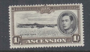 ASCENSION, 1938 KGVI perf. 13 1/2, 1s. Black & Sepia, lhm.