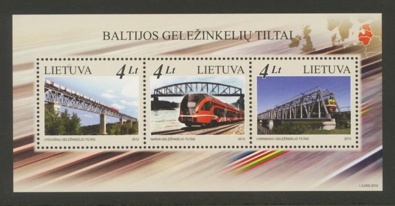 Lithuania Sc# 986 MNH Railway Bridges (S/S)