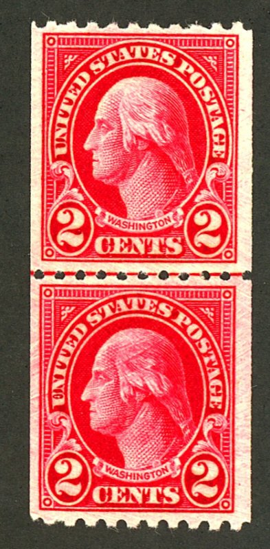 U.S. #606 MINT LINE PAIR OG NH