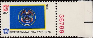 # 1677 MINT NEVER HINGED ( MNH ) STATE FLAG UTAH
