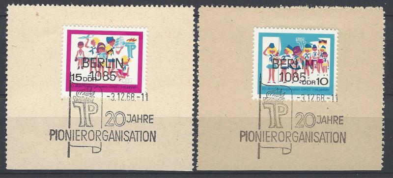German Democratic Republic Scott # 1069 - 1070, used, fd cancel