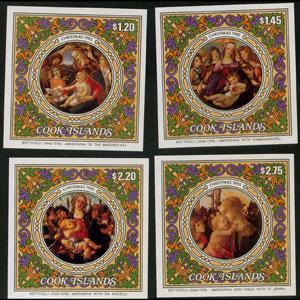COOK IS. 1985 - Scott# 893-6 S/S Christmas NH